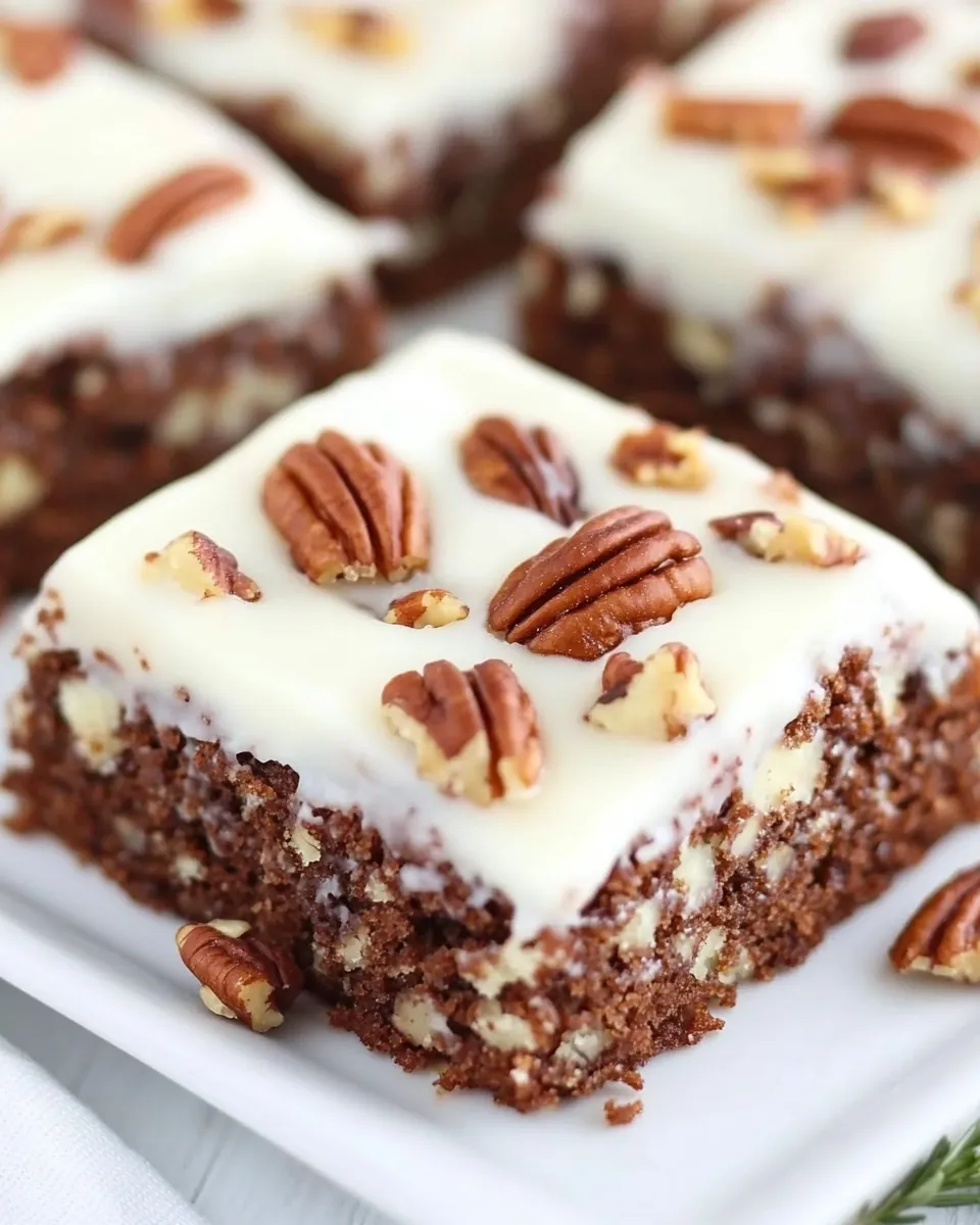 Texas Sheet Cake With Pecans