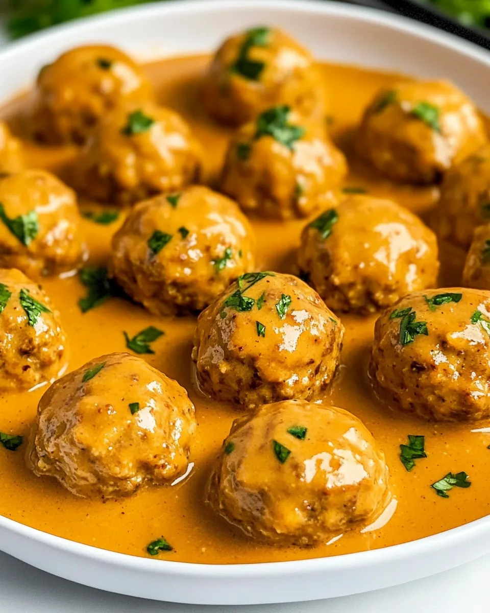 Thai Chicken Meatballs with Peanut Sauce