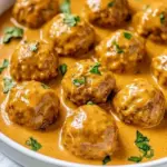 Thai Chicken Meatballs with Peanut Sauce
