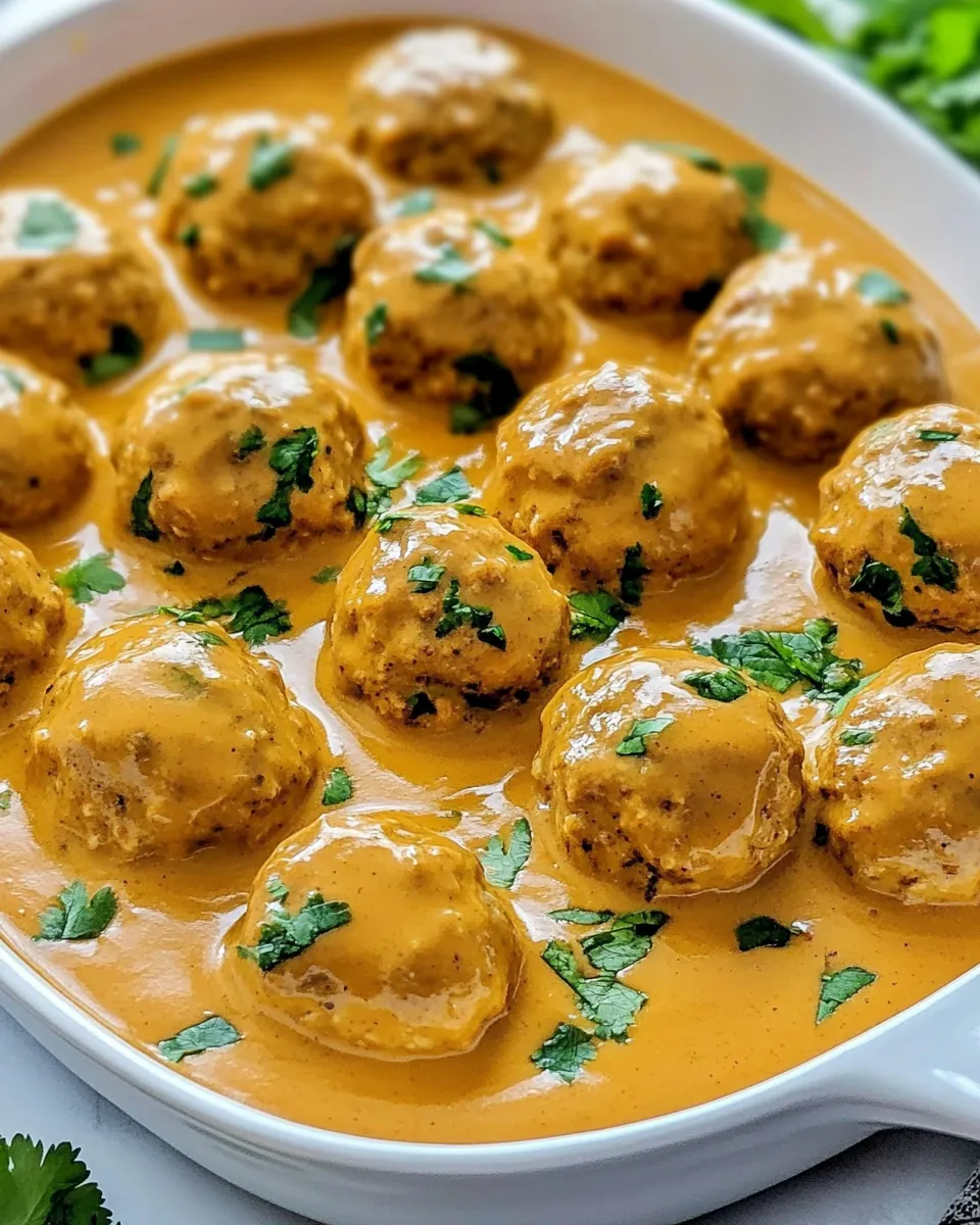 Thai Chicken Meatballs with Peanut Sauce