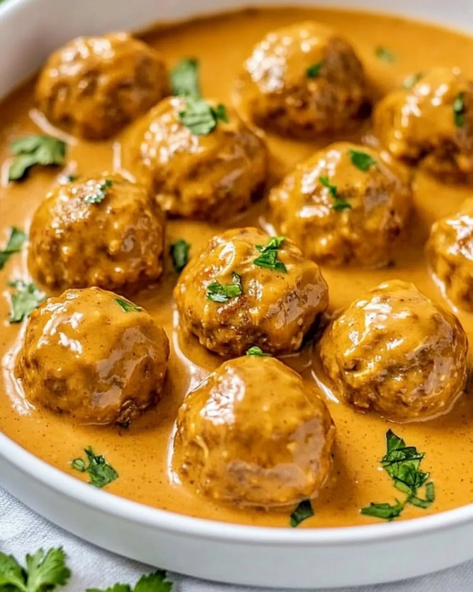 Thai Chicken Meatballs with Peanut Sauce