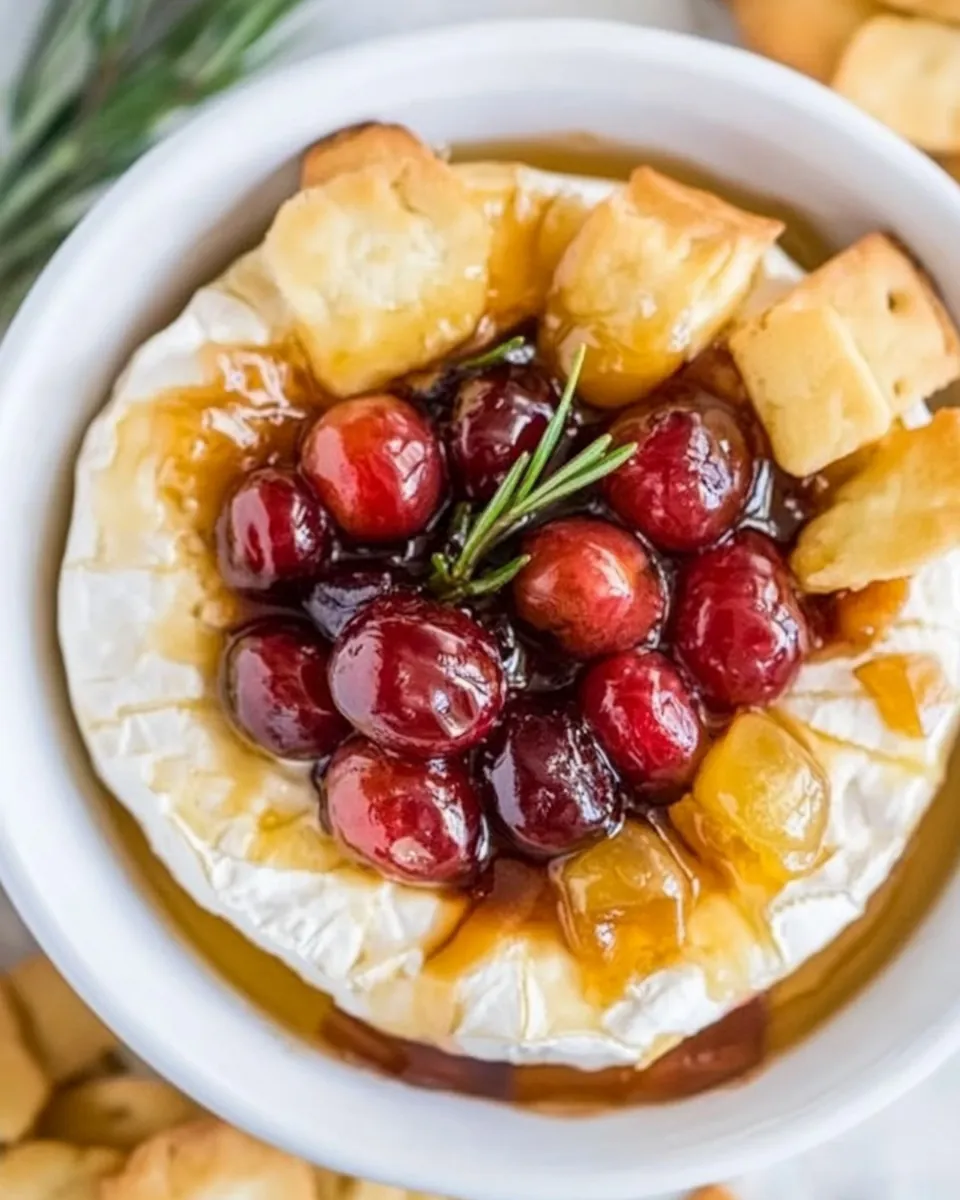 Baked Brie with Balsamic Cherries