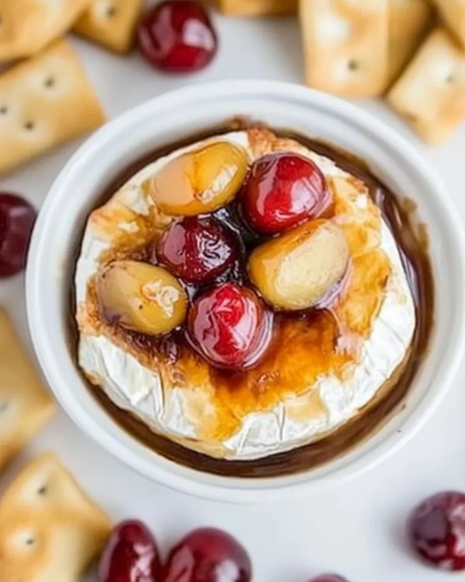 Baked Brie with Balsamic Cherries