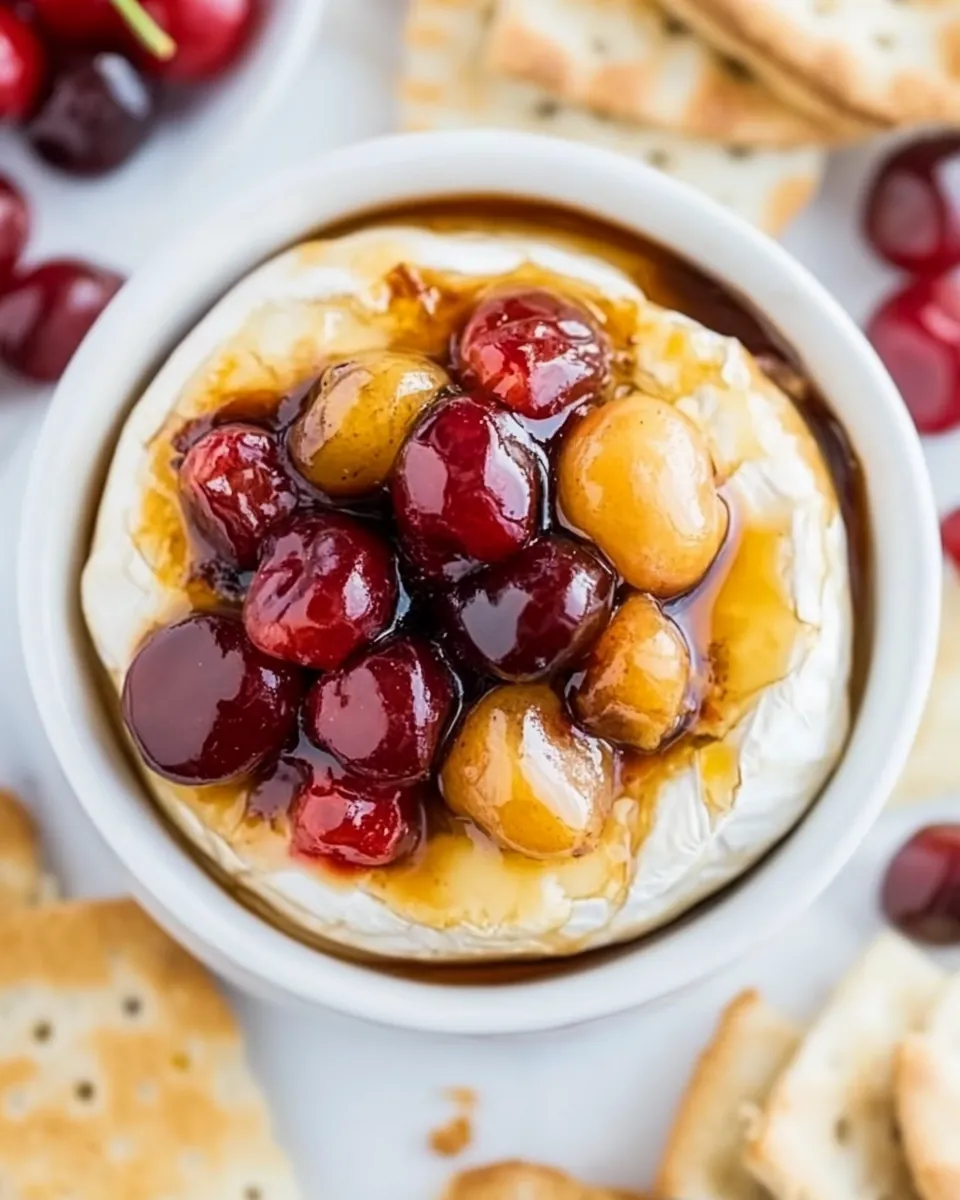 Baked Brie with Balsamic Cherries