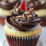 Toblerone Milk Chocolate Almond Cupcakes