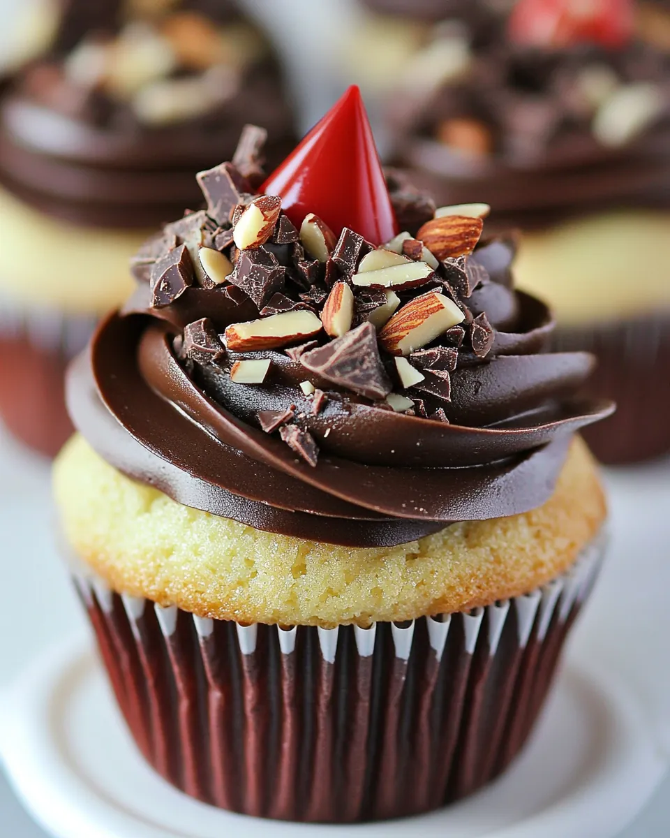 Toblerone Milk Chocolate Almond Cupcakes