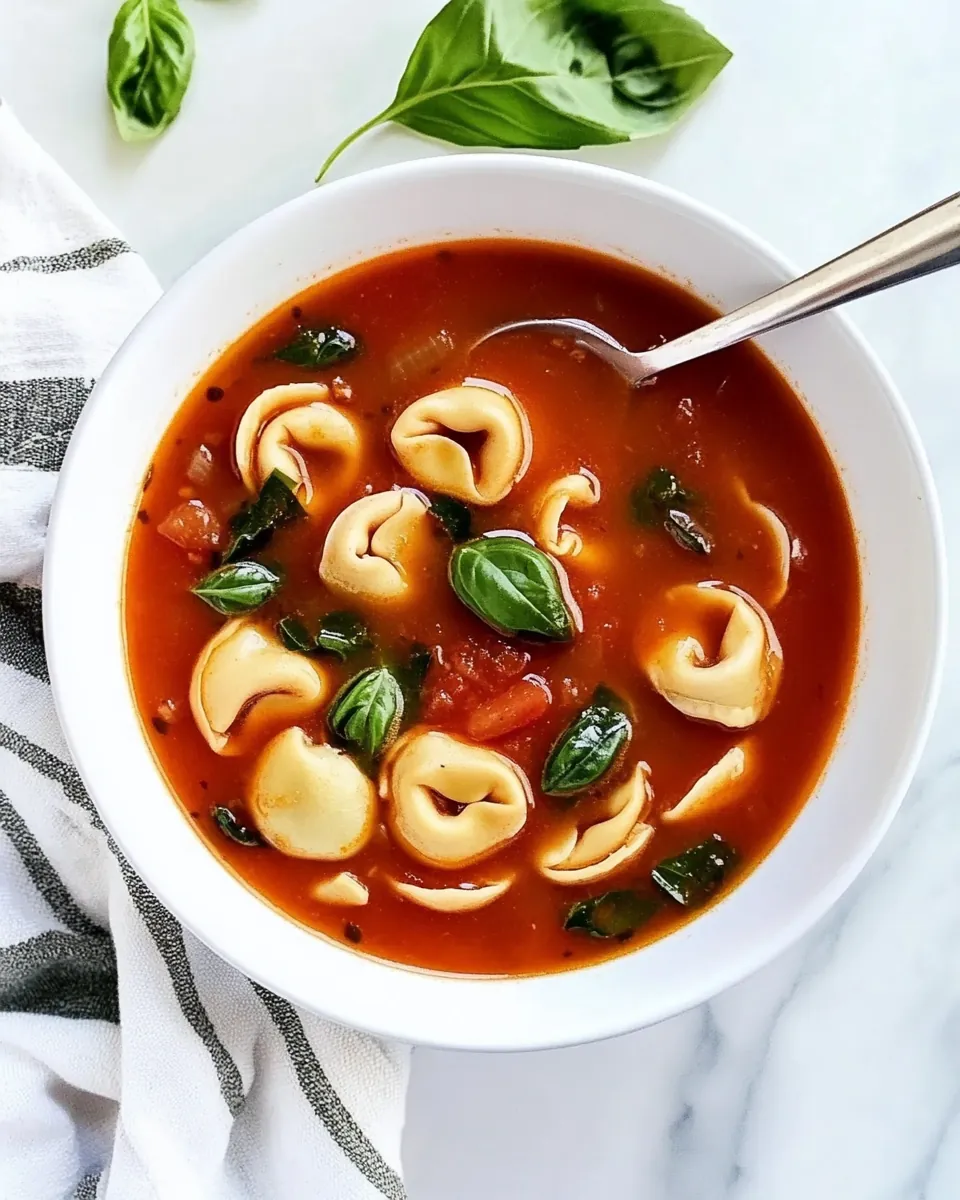 Tomato Basil Tortellini Soup