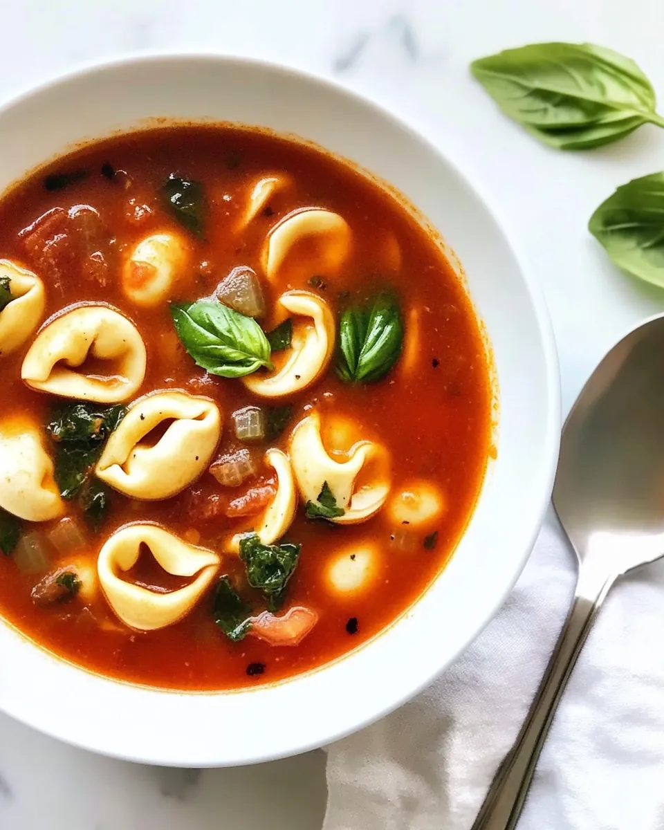Tomato Basil Tortellini Soup