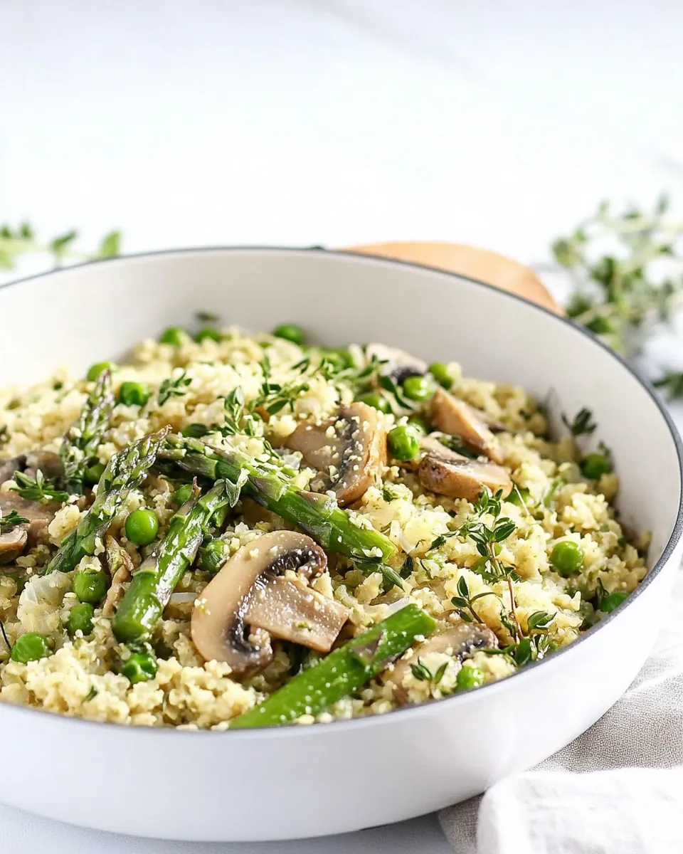 Vegan Cauliflower Rice Risotto