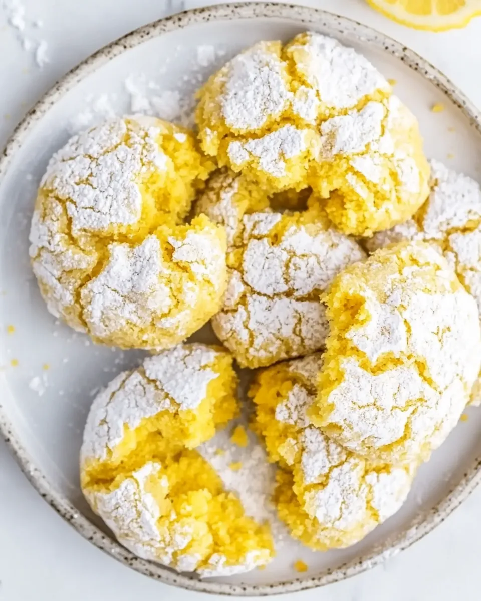 Vegan Lemon Crinkle Cookies