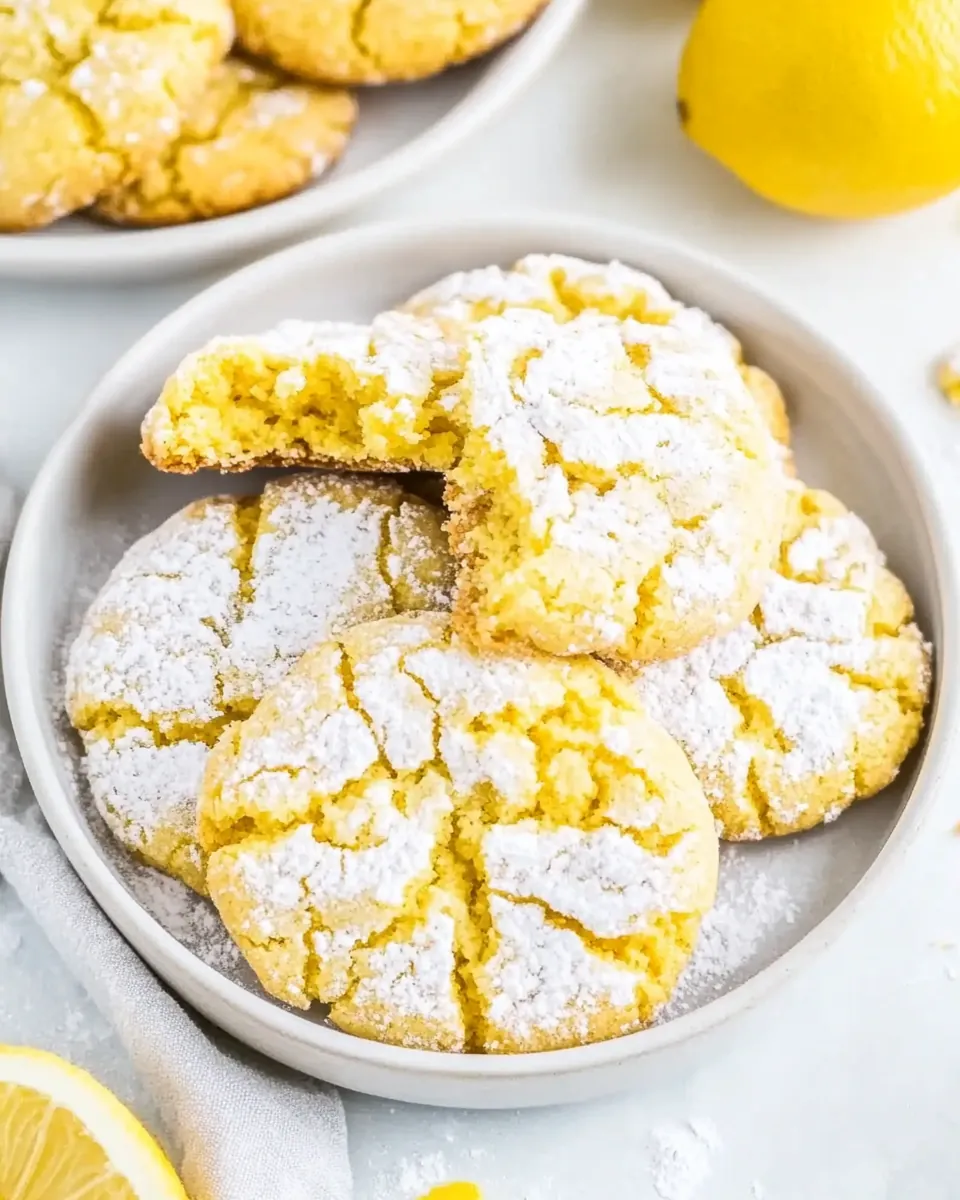 Vegan Lemon Crinkle Cookies