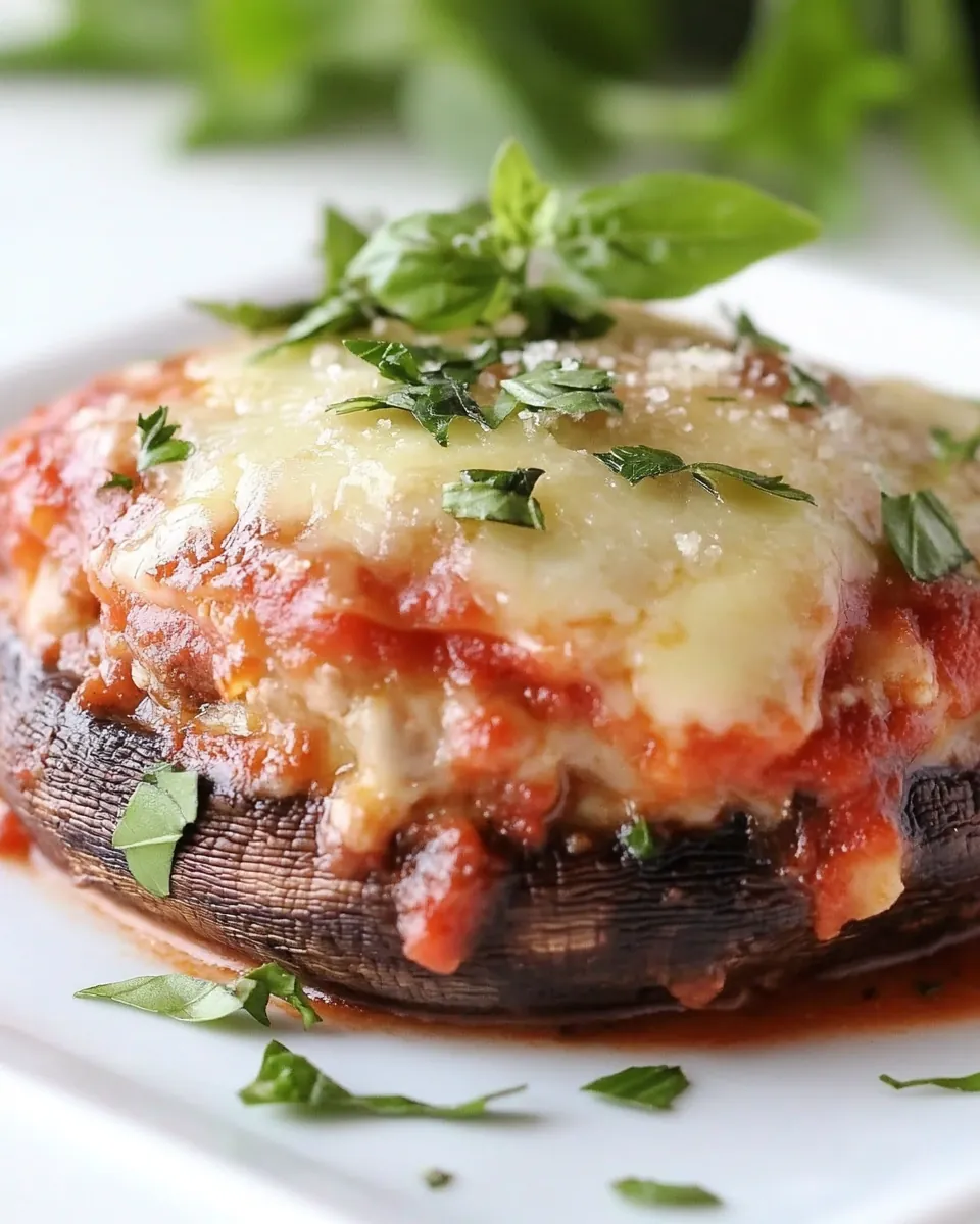 Veggie Lasagna Stuffed Portobello Mushrooms