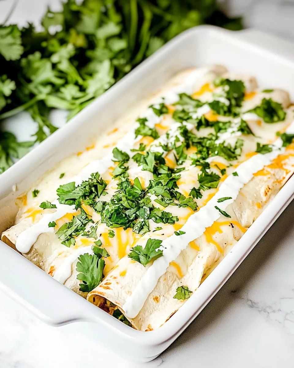 White Chicken Enchiladas