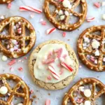 White Chocolate Peppermint Pretzel Cookies