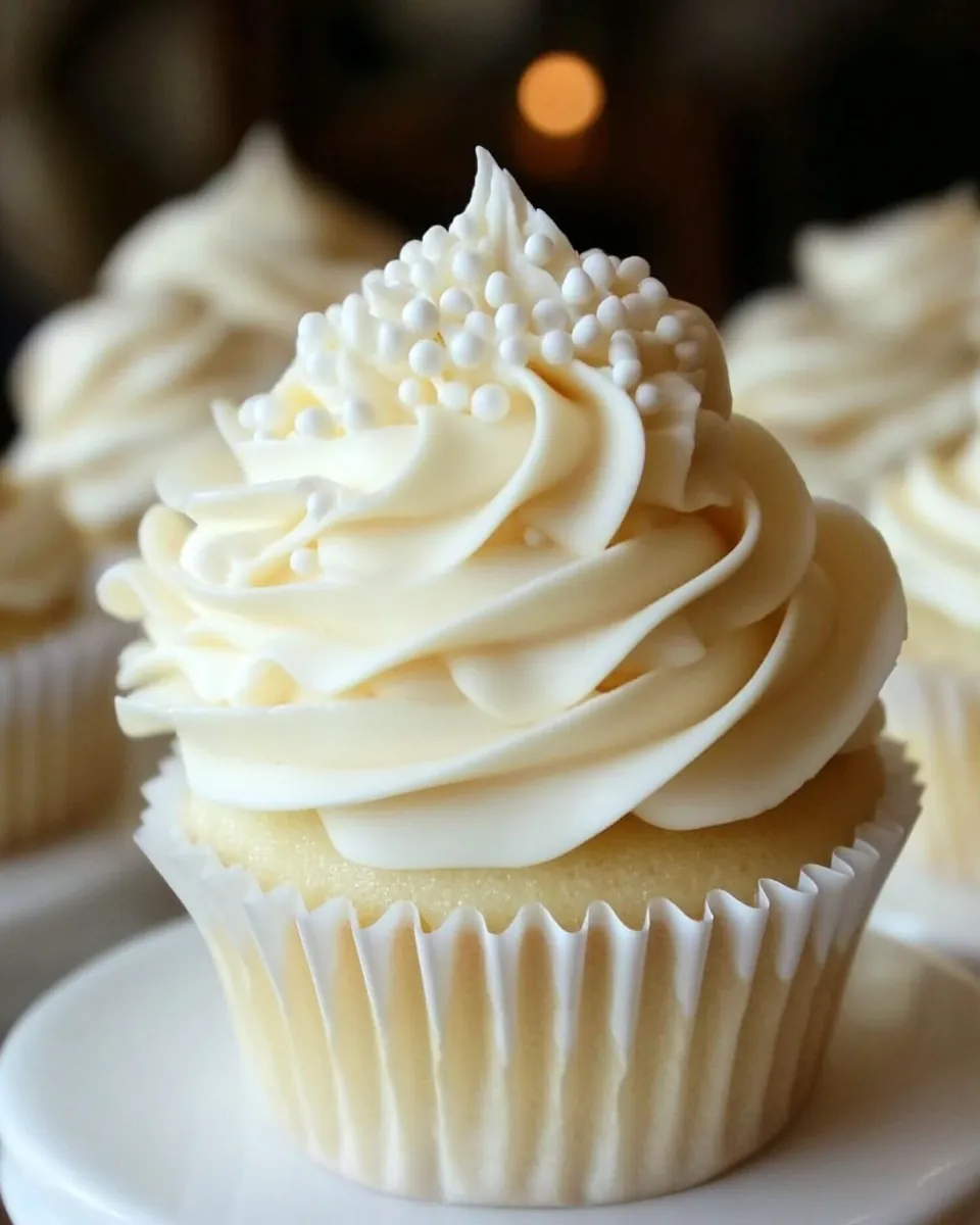 White Wedding Cake Cupcakes