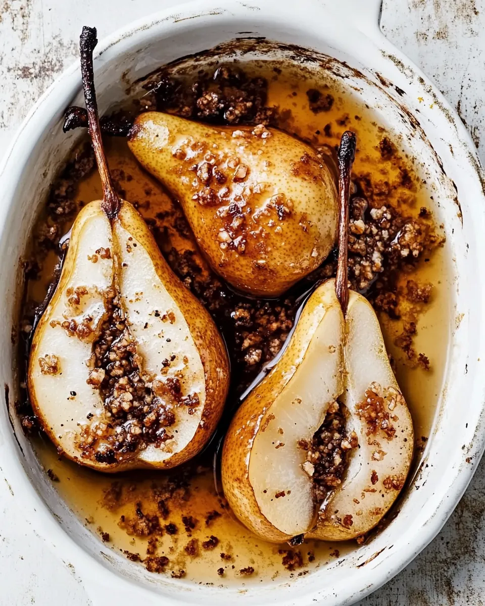 Whole Baked Pears With Honey