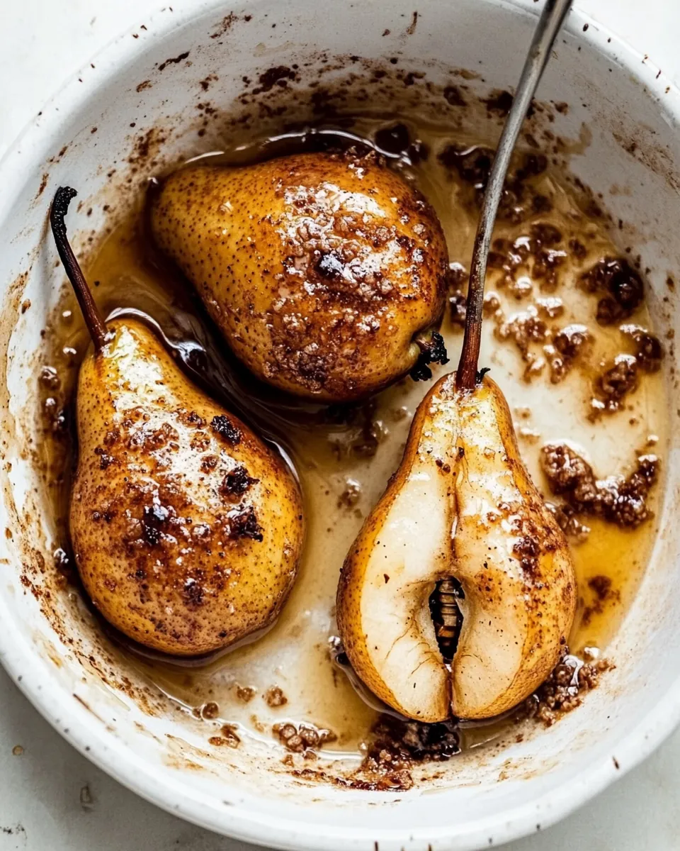 Whole Baked Pears With Honey