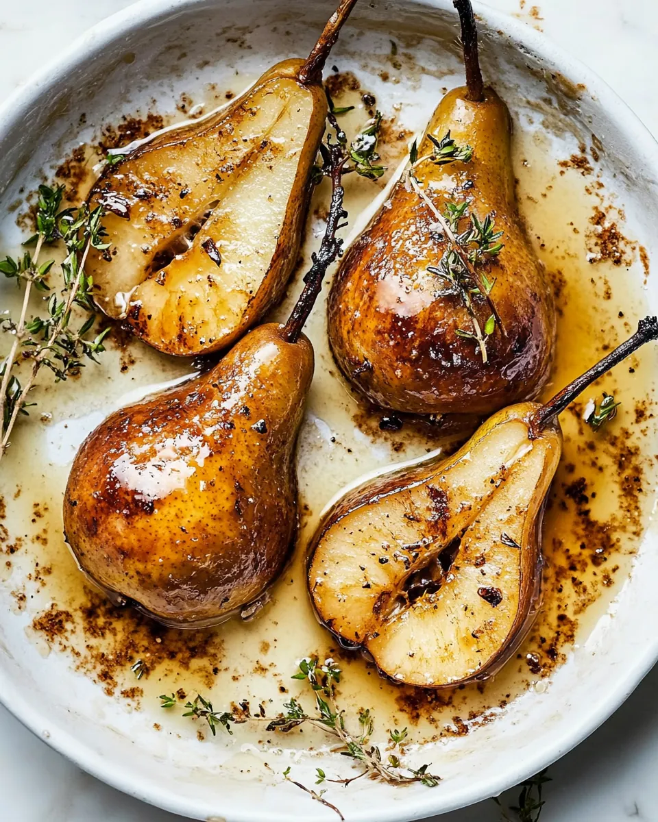 Whole Baked Pears With Honey