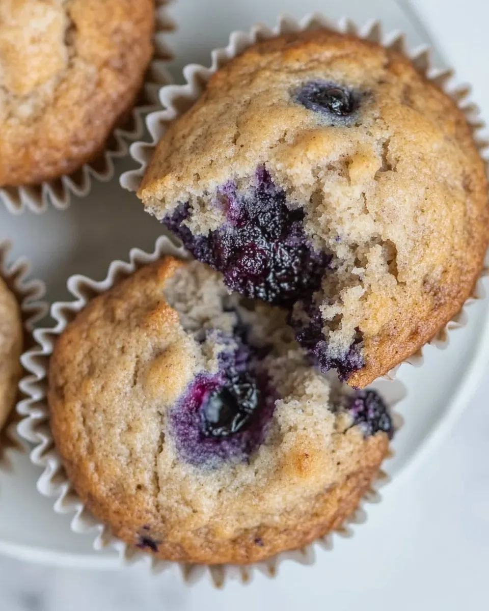 Whole Wheat Blueberry Muffins