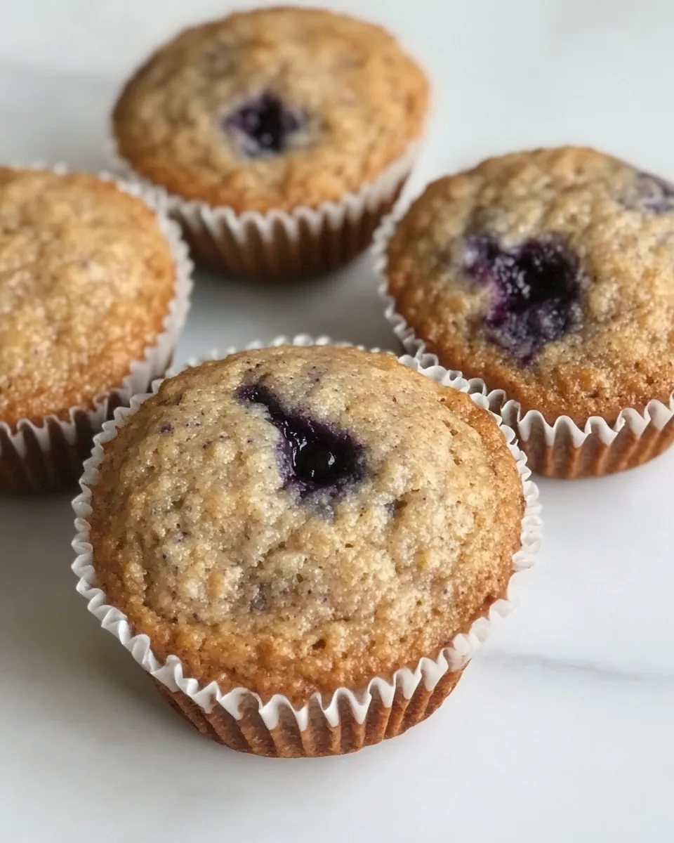 Whole Wheat Blueberry Muffins