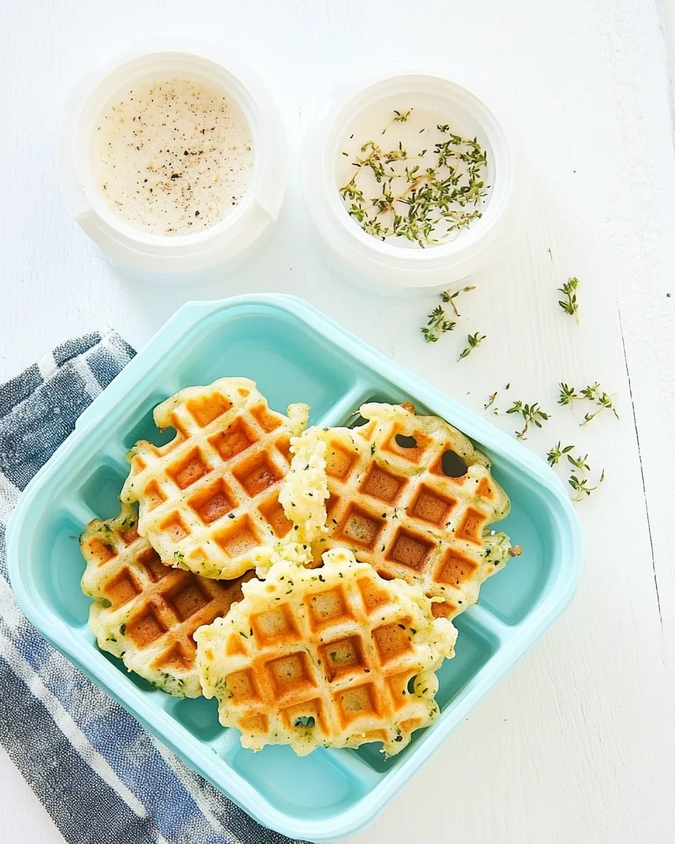 Zucchini Parmesan Waffles